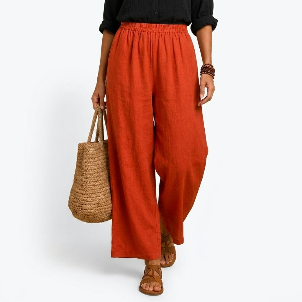 Pantalón de algodón y lino