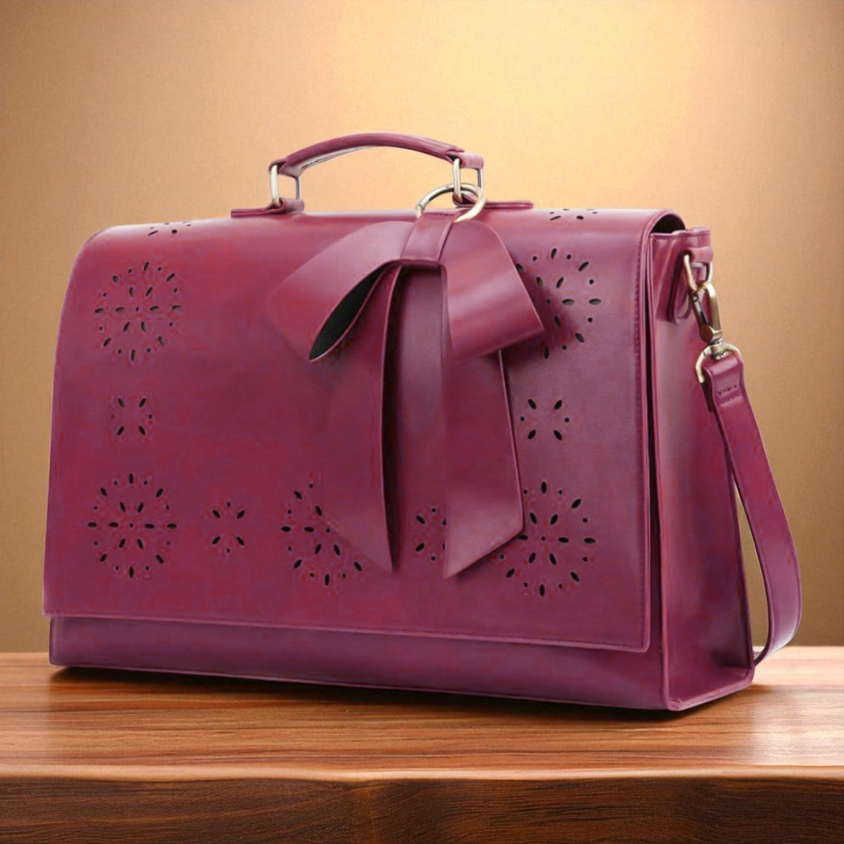 Bolsa con flores cortadas con láser