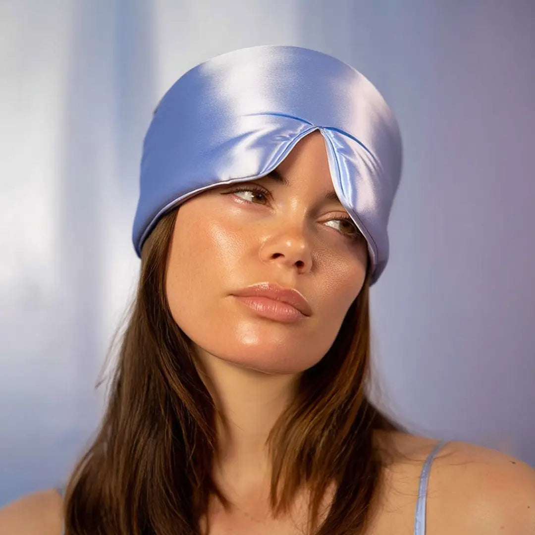 Silk Lash Sleep Mask in Blue