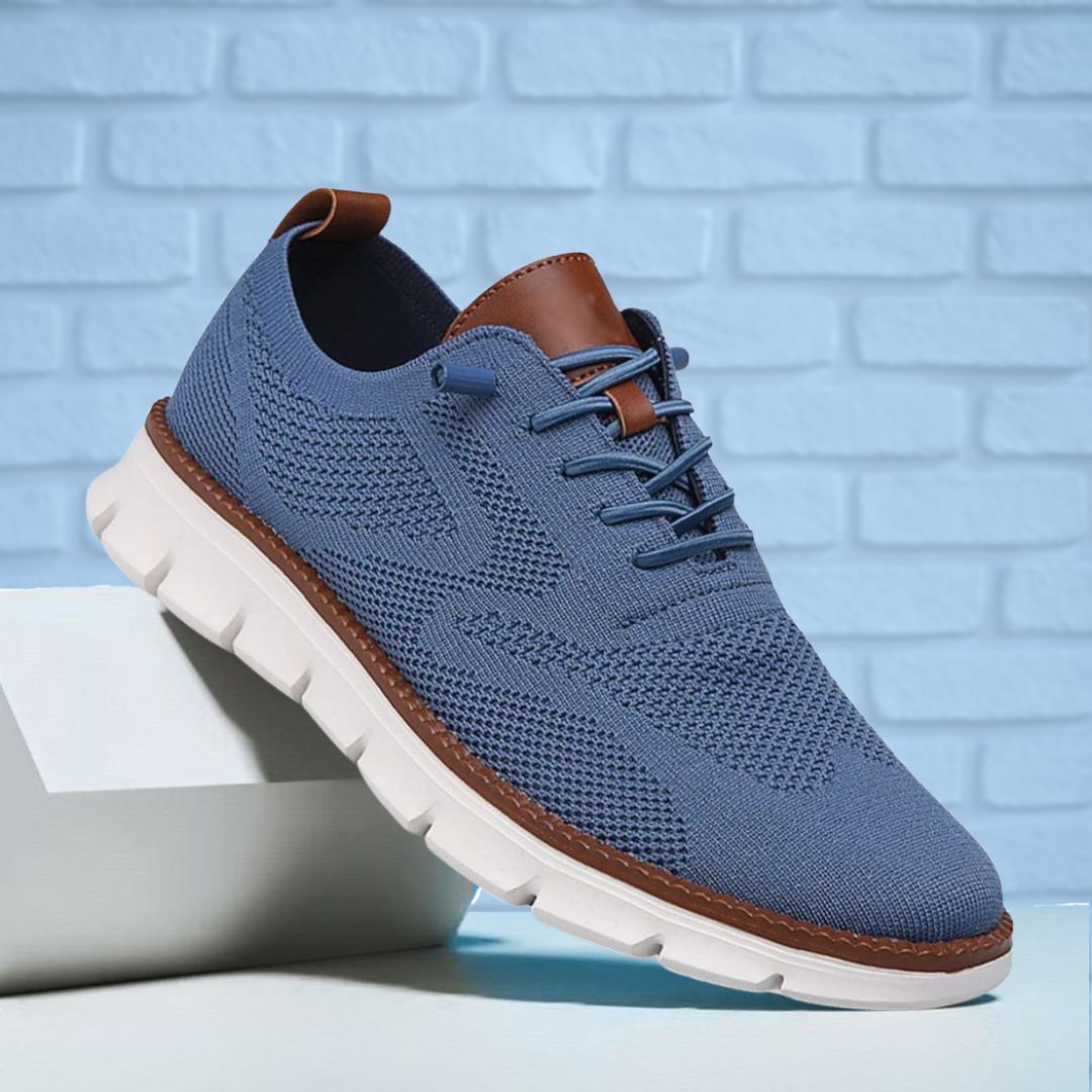 Ultracomfort Breathable Shoes Blue & White | Lightweight Walking Shoes