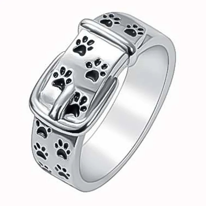 Anillo con diseño de collar de cachorro