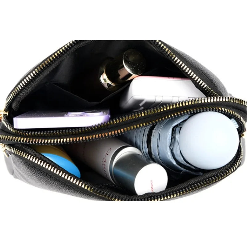 Bolsa de hombro de piel de lujo
