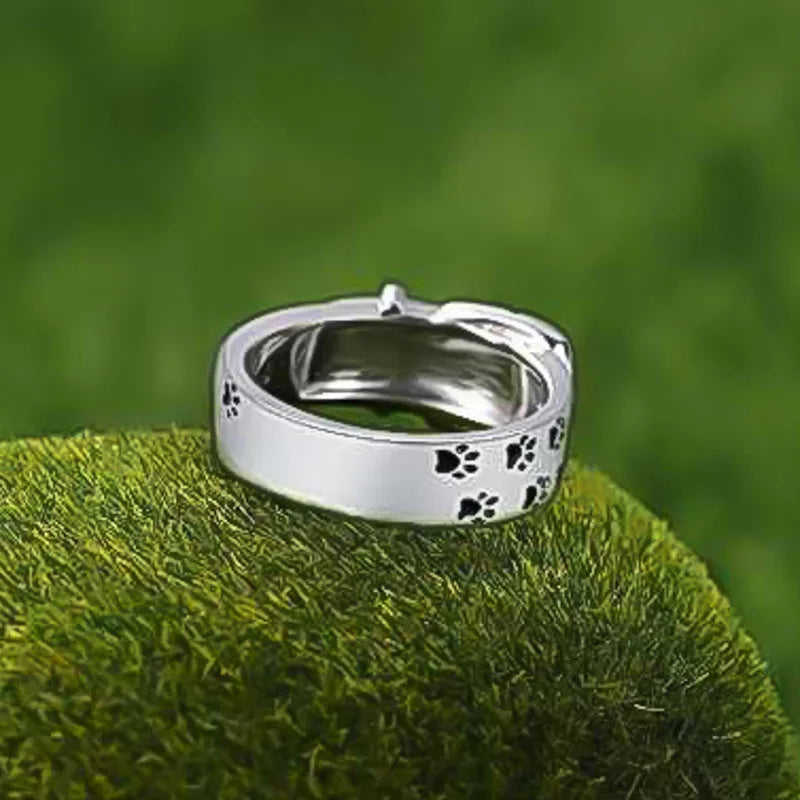 Anillo con diseño de collar de cachorro