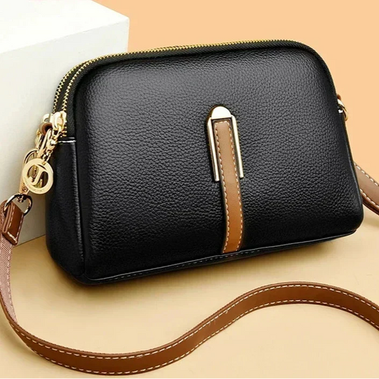 Bolsa de hombro de piel de lujo