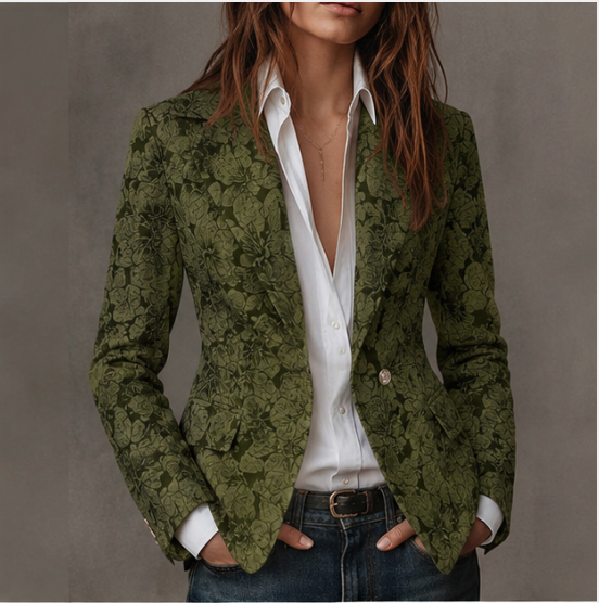 Blazer sastre con estampado cachemir