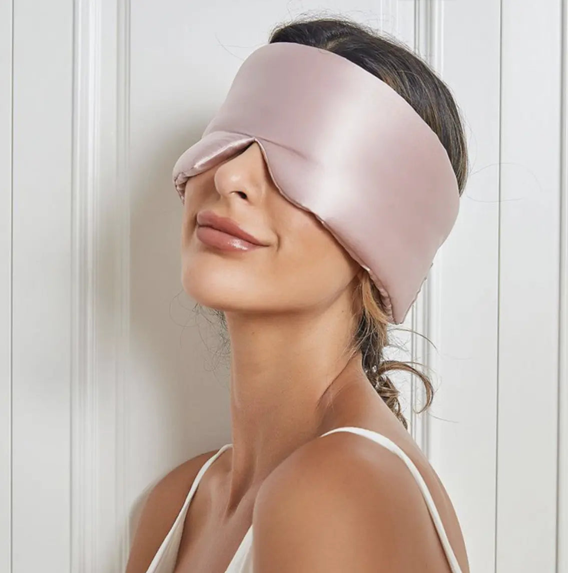 Silk Sleep Mask in Rose Gold