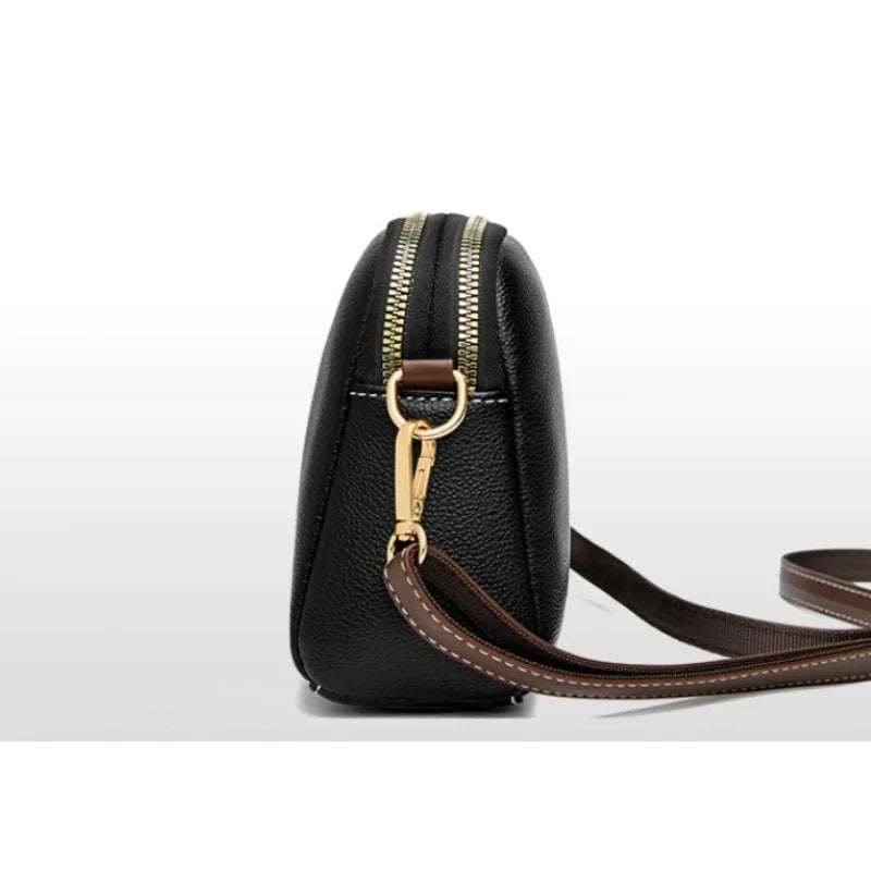 Bolsa de hombro de piel de lujo