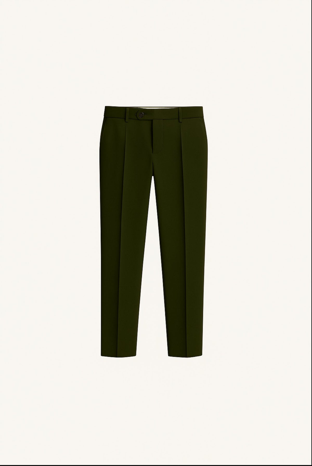 Carlo Trousers Dark Green | Slim Straight-Leg Trousers