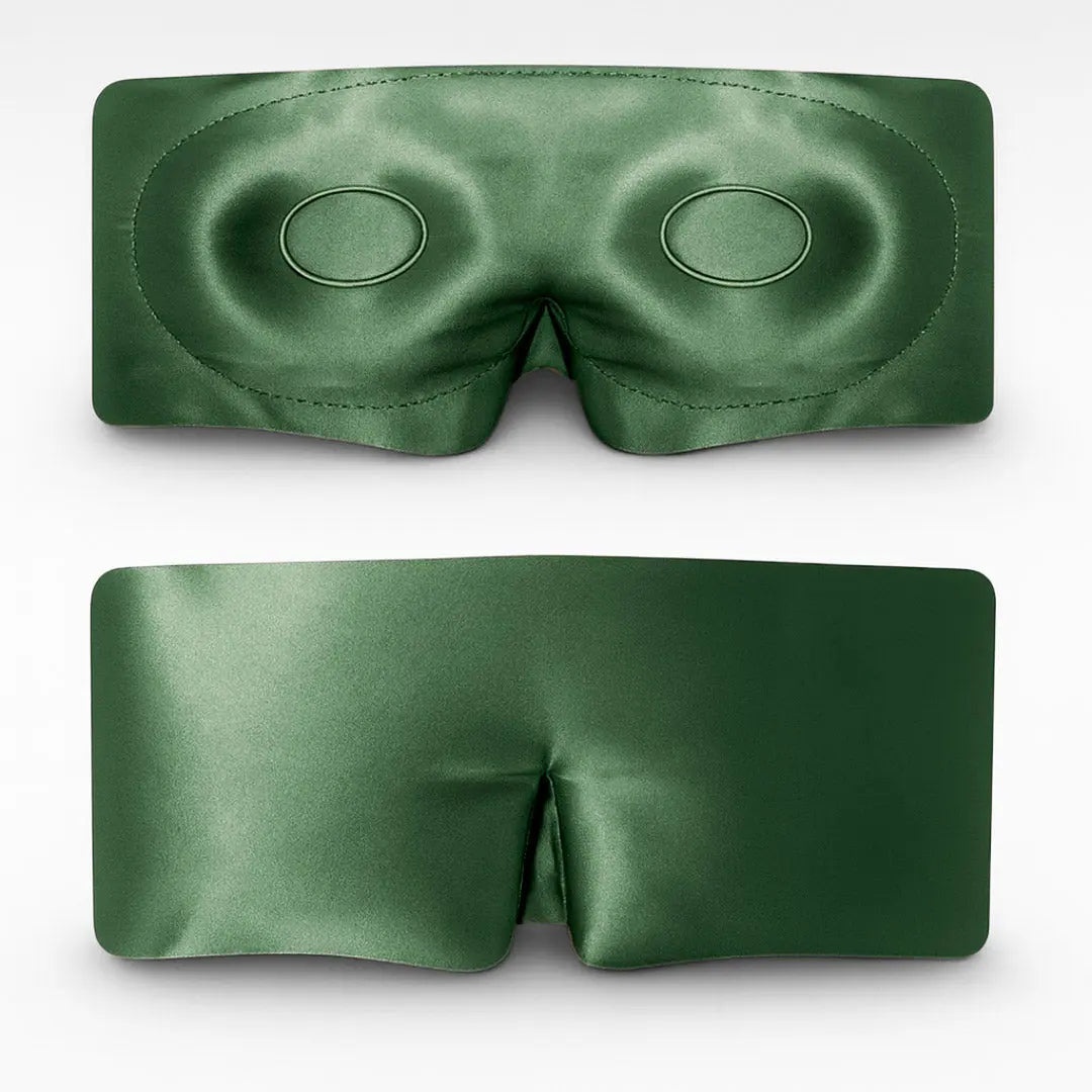 Silk Lash Sleep Mask in Olive Green