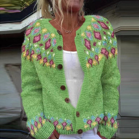 Cárdigan con estampado floral