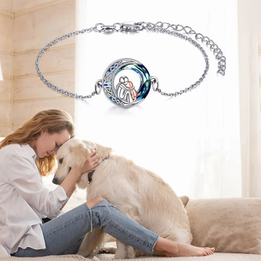 Pulsera ajustable con encanto de perro