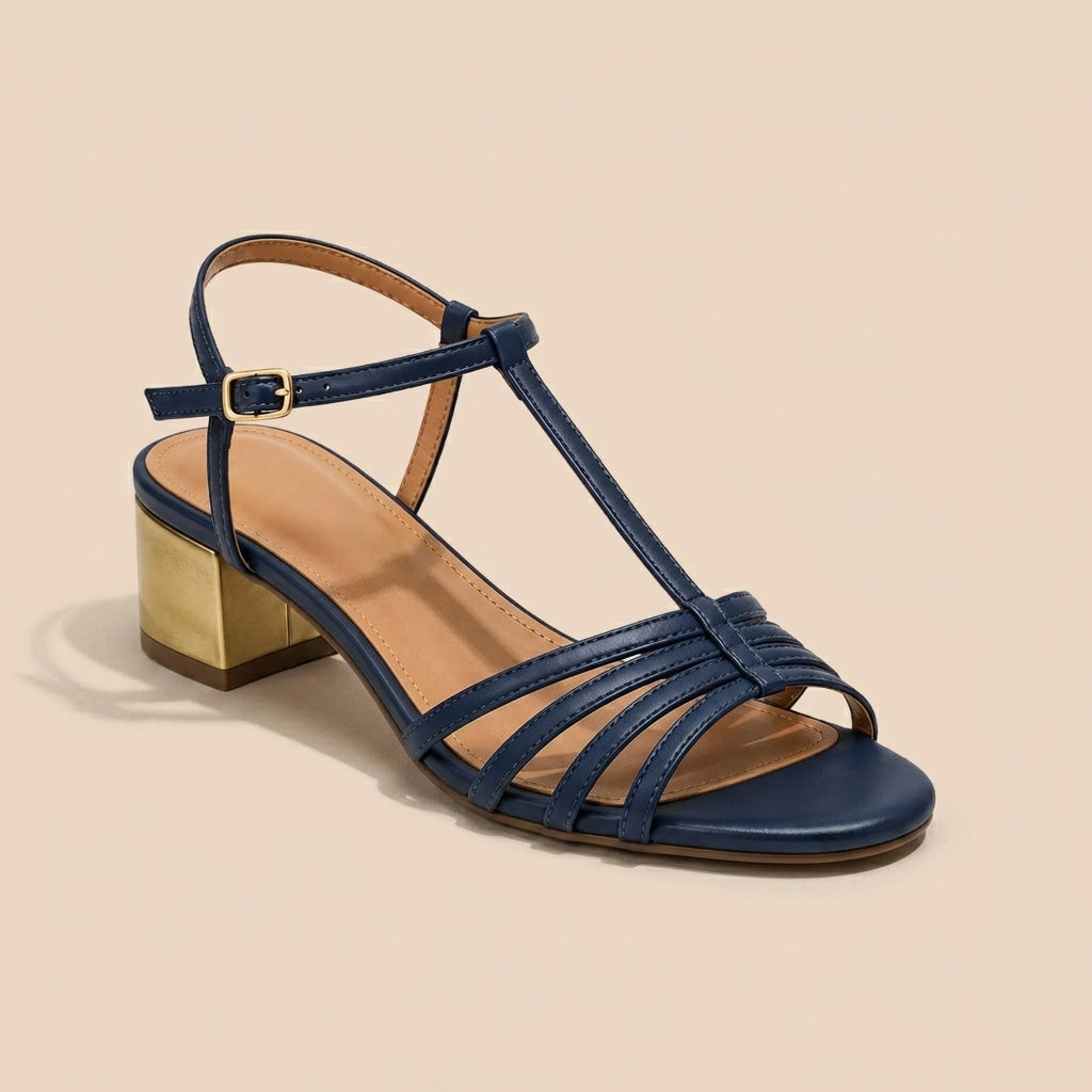 Sandalias de tacón bajo