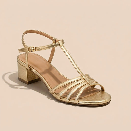 Sandalias de tacón bajo