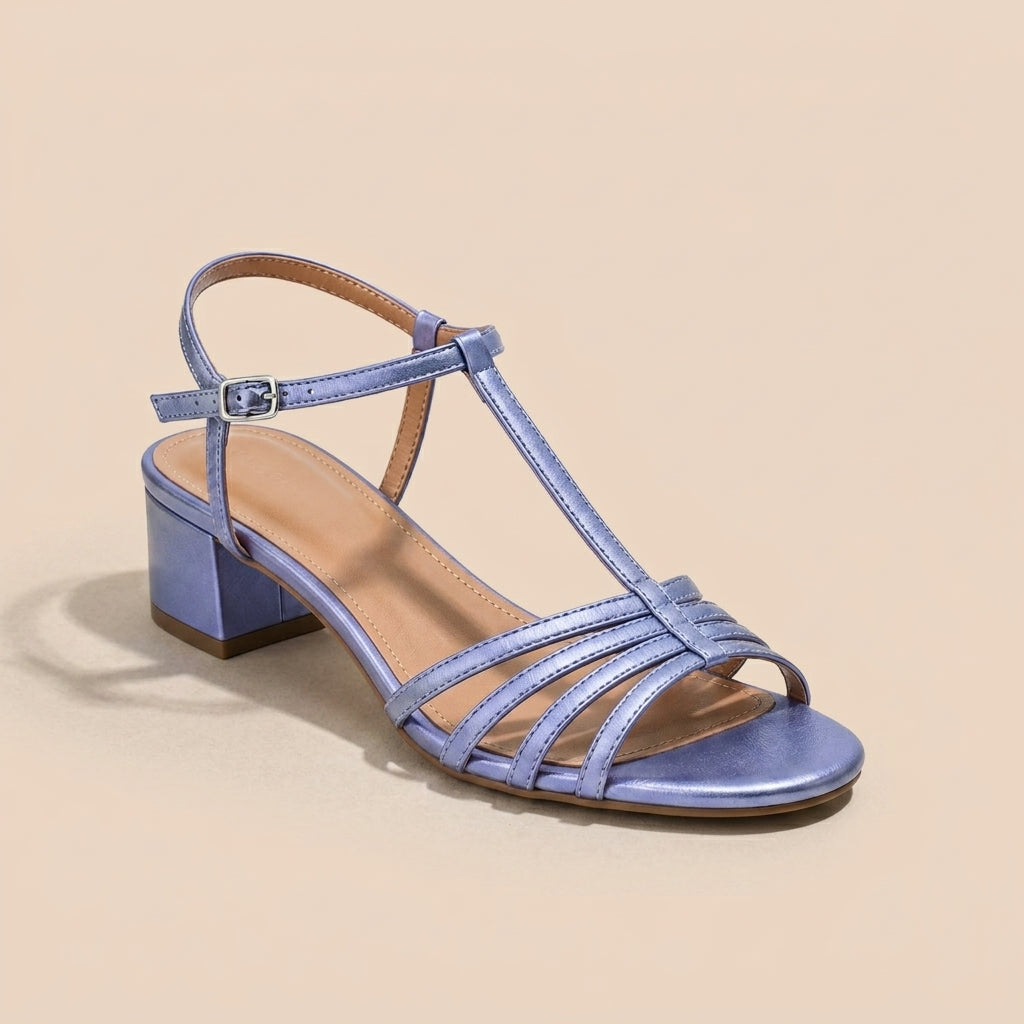 Sandalias de tacón bajo