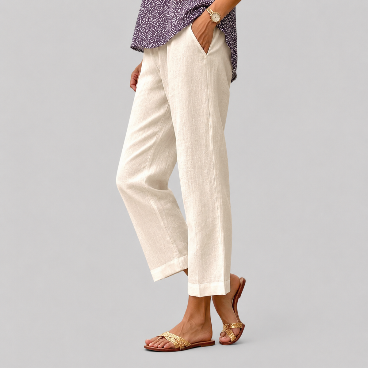 Pantalón clásico de corte relajado