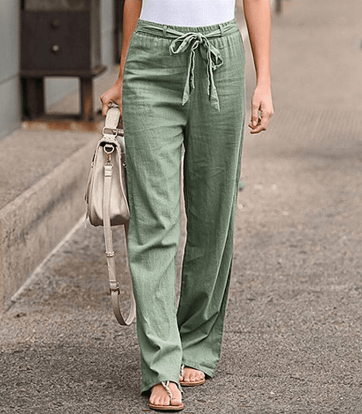 Pantalón relajado con cintura elástica
