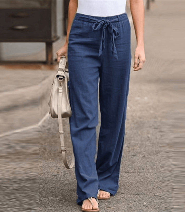 Pantalón relajado con cintura elástica
