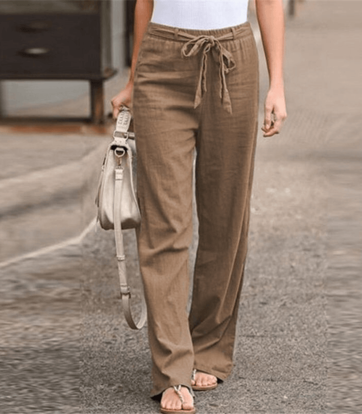 Pantalón relajado con cintura elástica