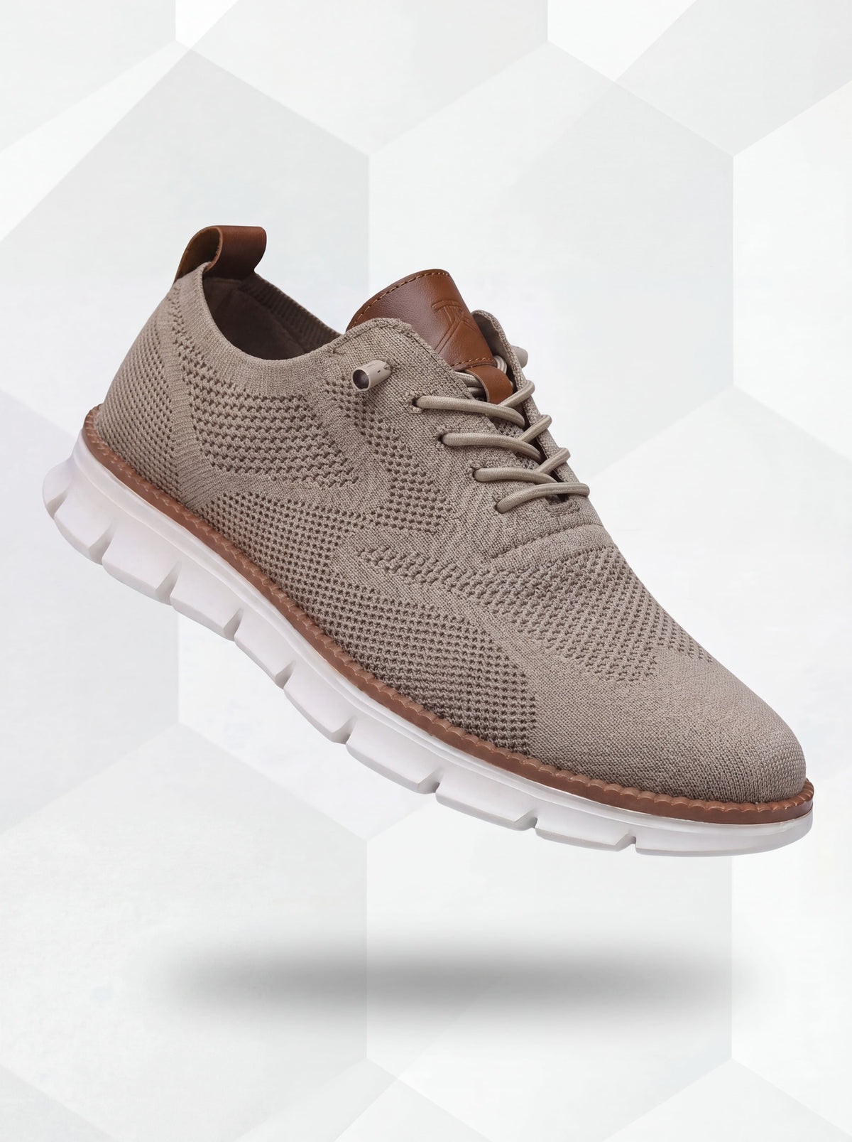 Ultracomfort Breathable Shoes Khaki & White | Lightweight Walking Shoes