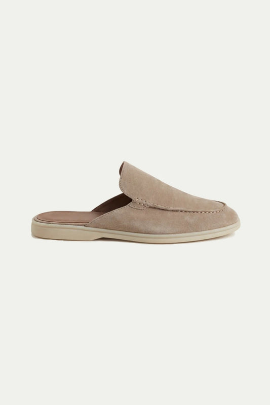 Suede Yacht Loafer Beige | Slip-On Boat Loafer