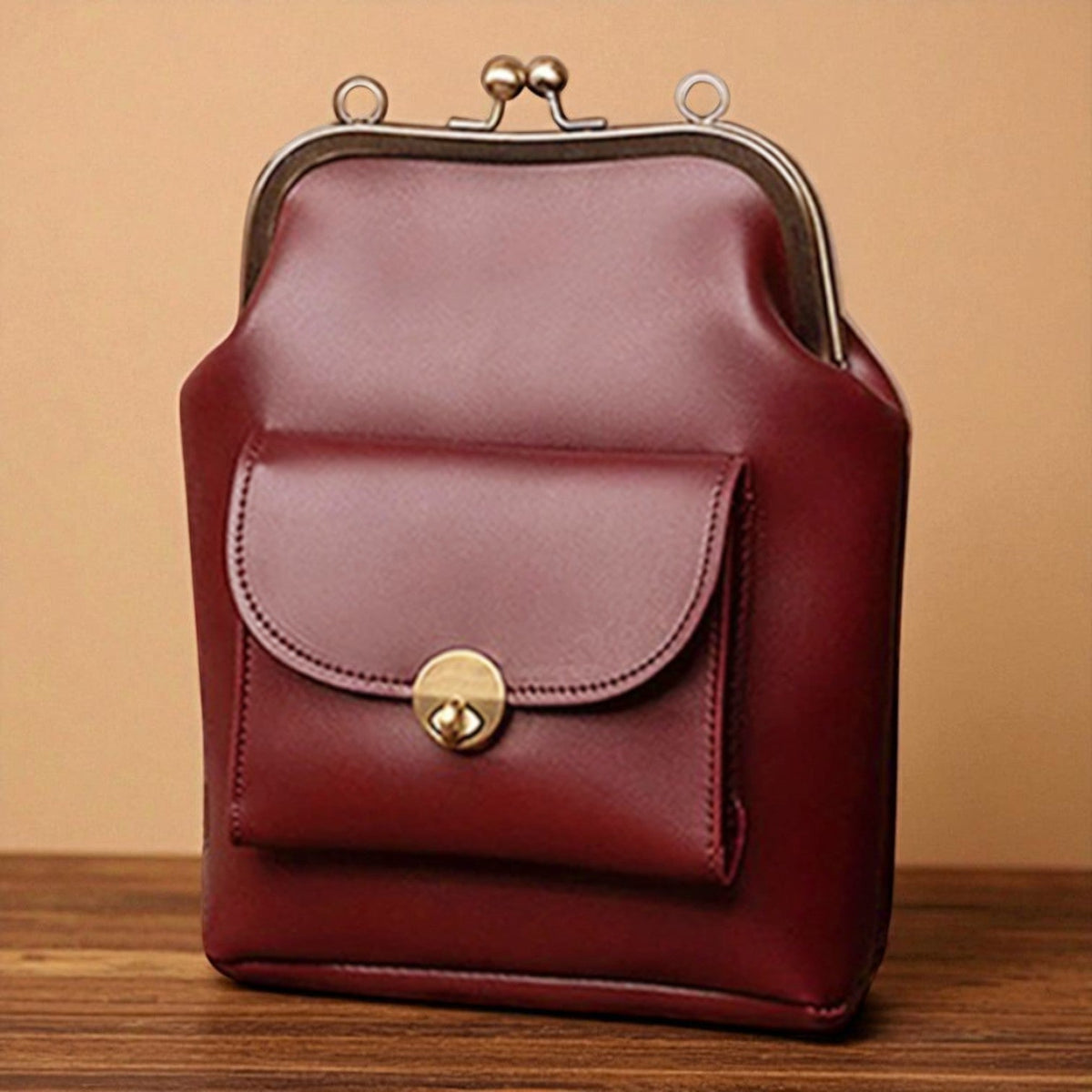 Bolsa vintage con cierre kiss-lock