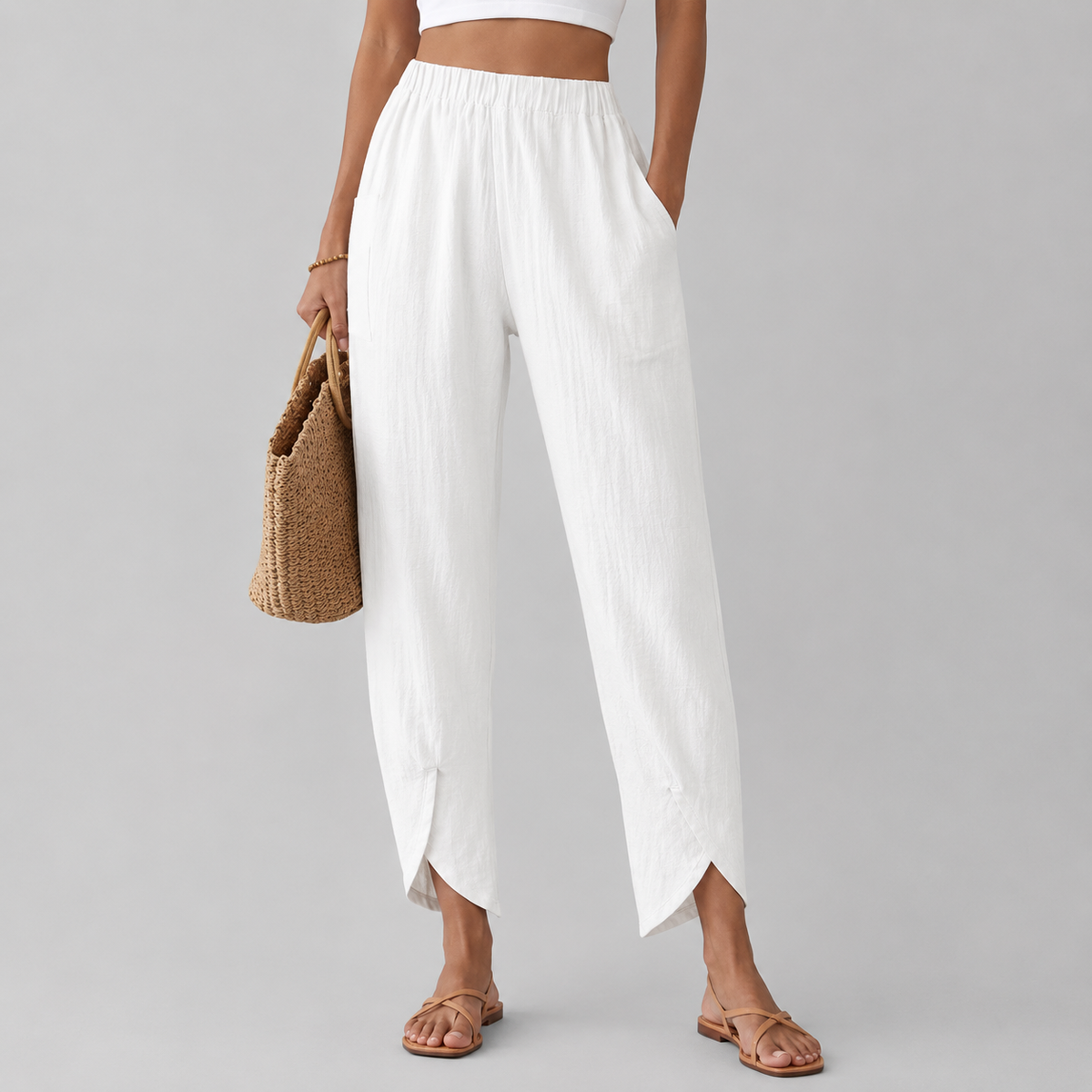Pantalón con efecto desgastado