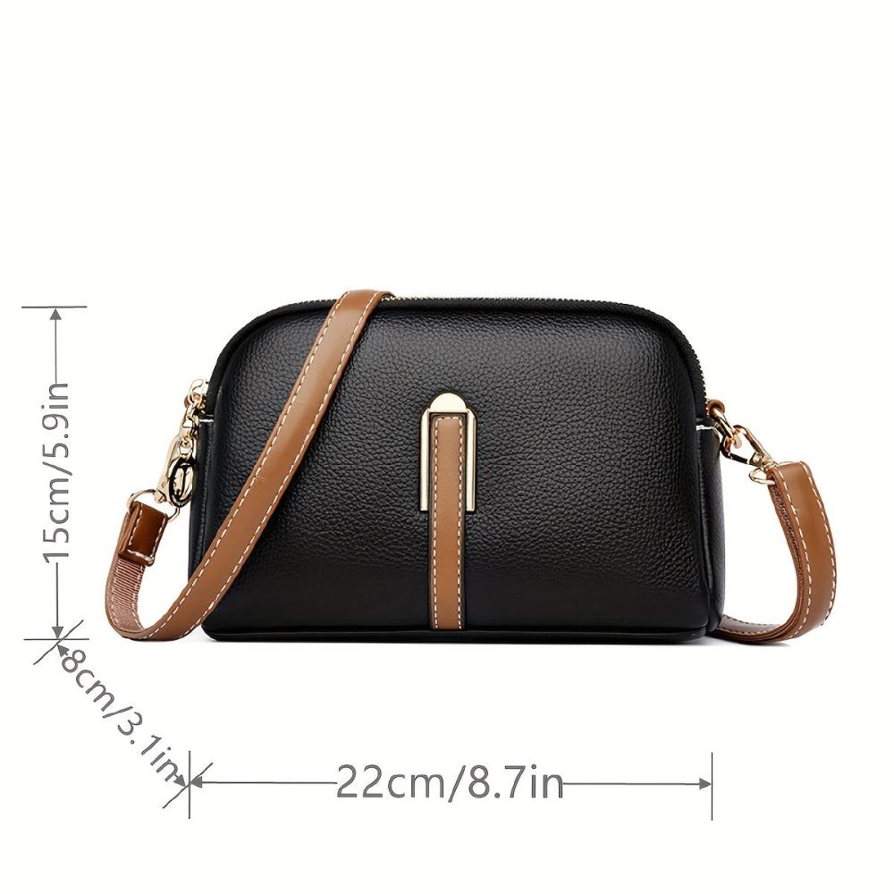 Bolsa de hombro con textura litchi