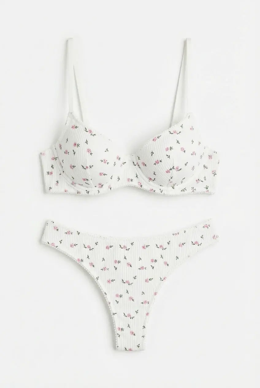 Sweet Blossom | Vintage High-Waist Lingerie Set
