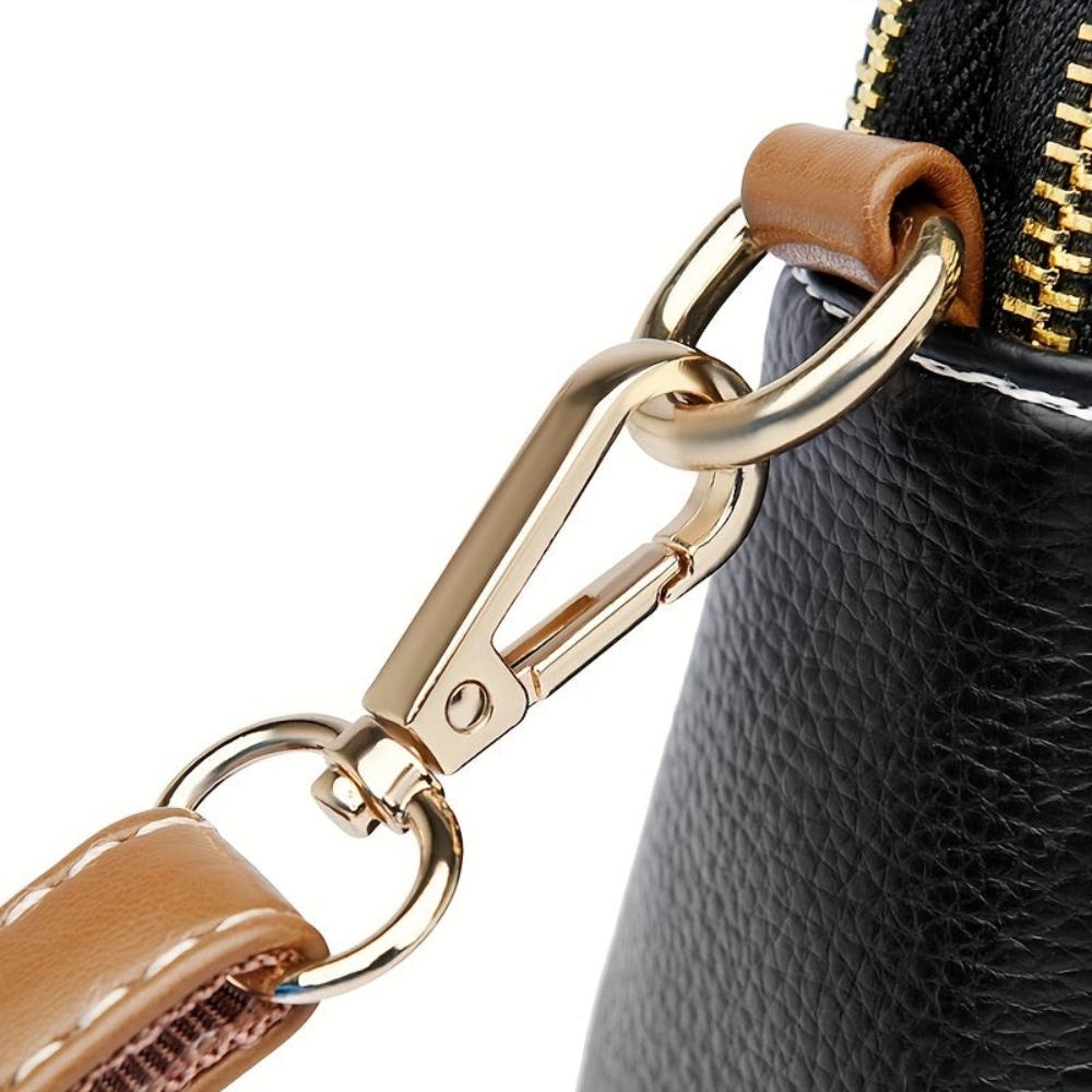Bolsa de hombro con textura litchi
