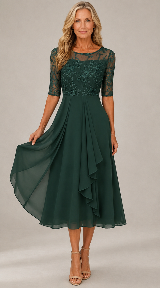Vestido de encaje elegante