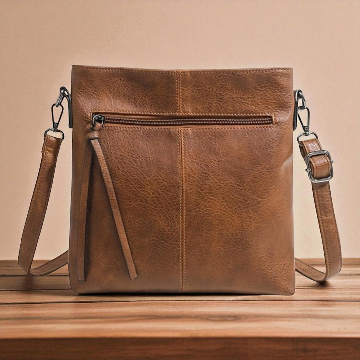 Bolsa de hombro retro cuadrada