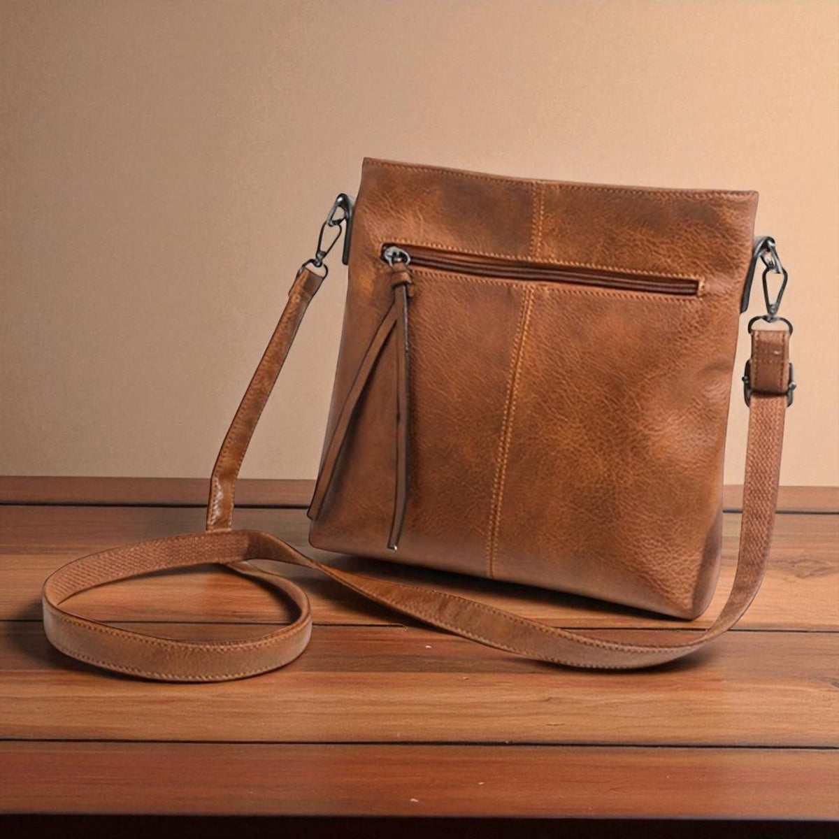 Bolsa de hombro retro cuadrada