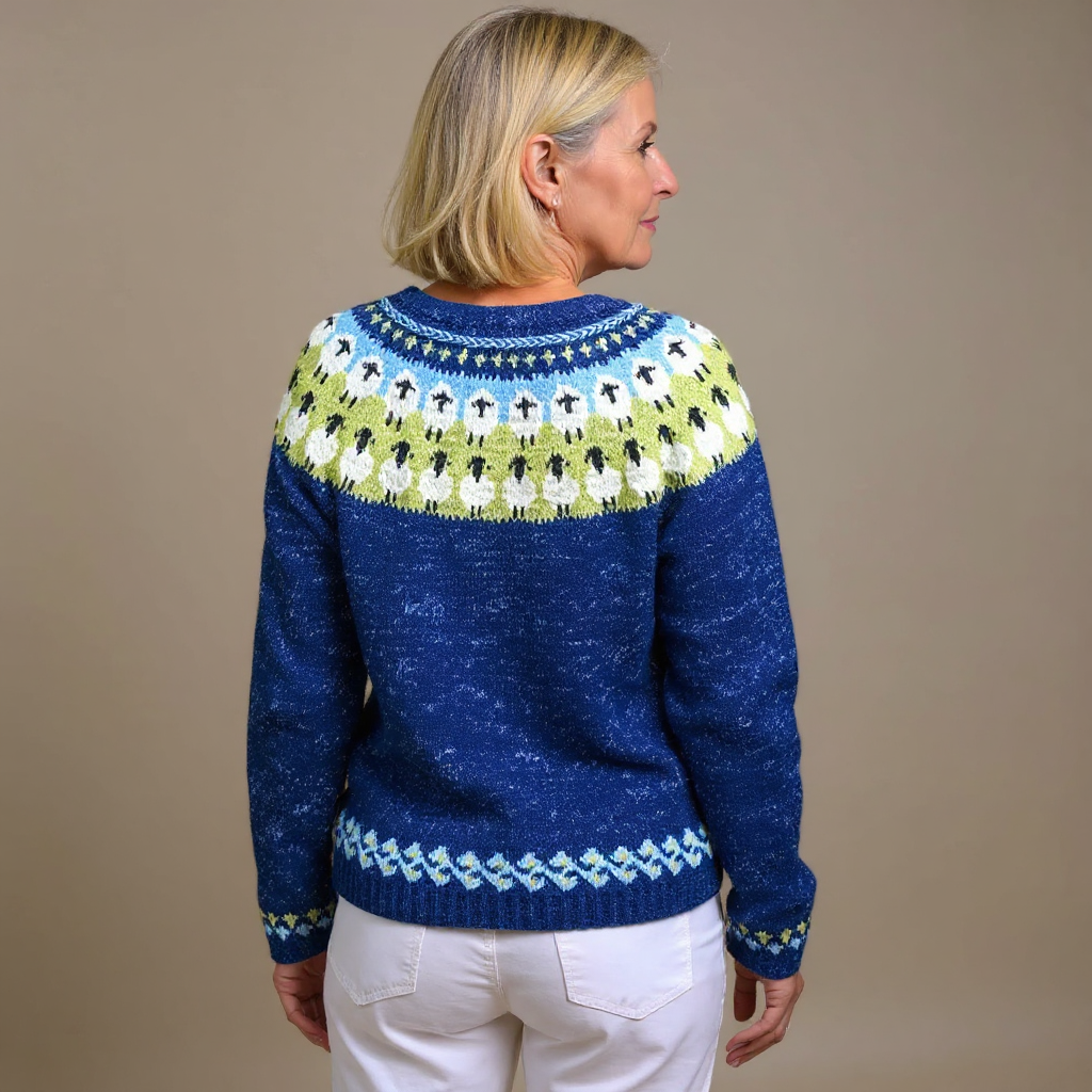 Cárdigan geométrico