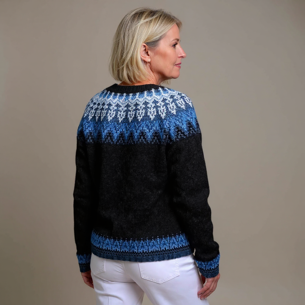 Chaqueta de punto azul