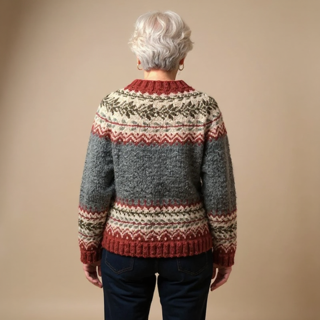 Cárdigan de Punto Abotonado Jacquard
