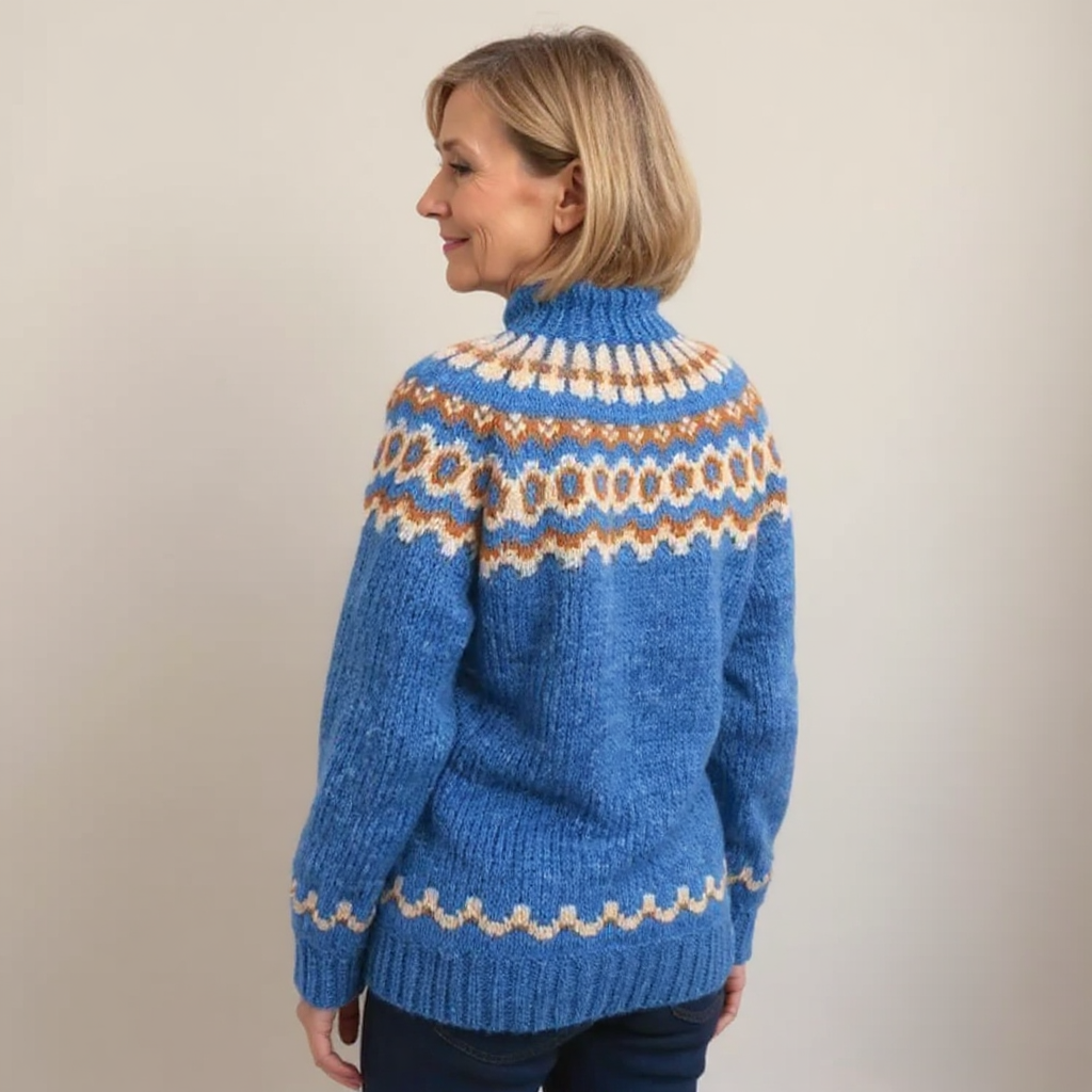 Suéter de Cuello Alto Jacquard