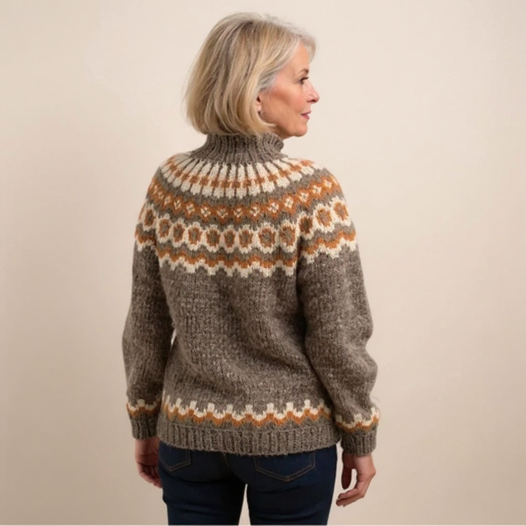 Suéter de Cuello Alto Jacquard