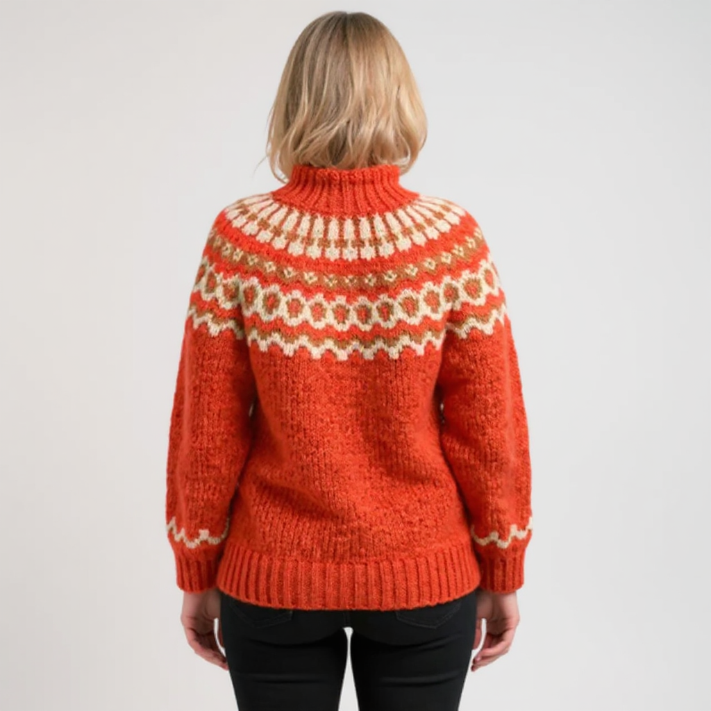 Suéter de Cuello Alto Jacquard