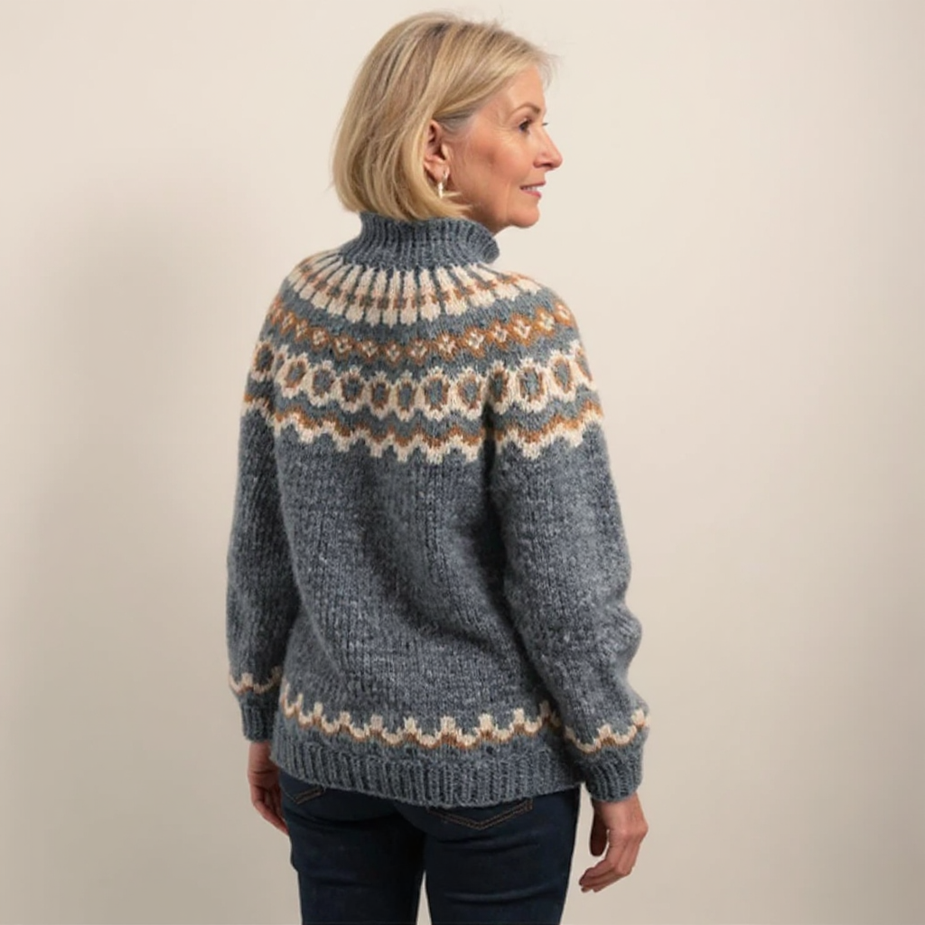 Suéter de Cuello Alto Jacquard