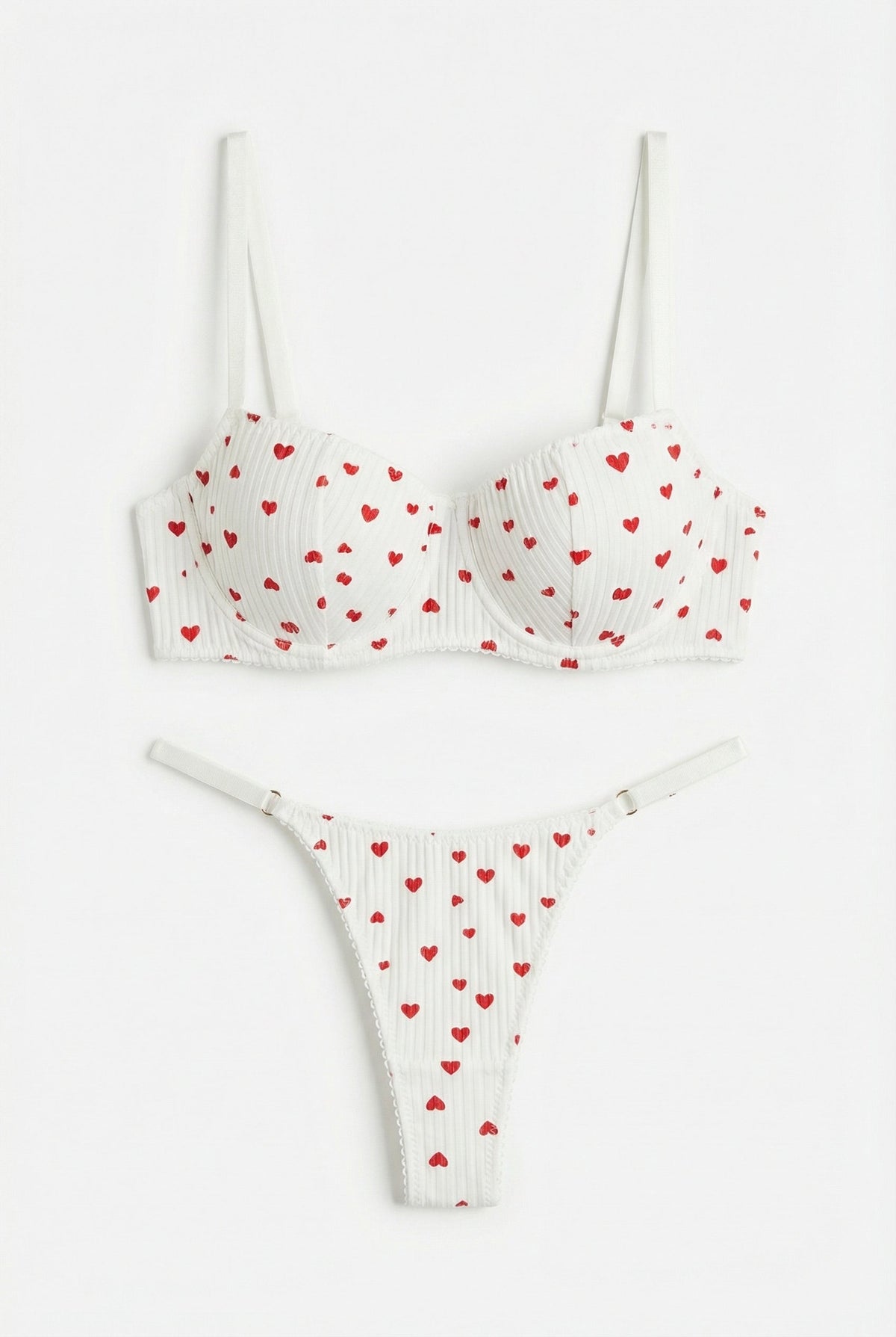 Petite Amour | Balconette Set with Slim Thong in Ivory