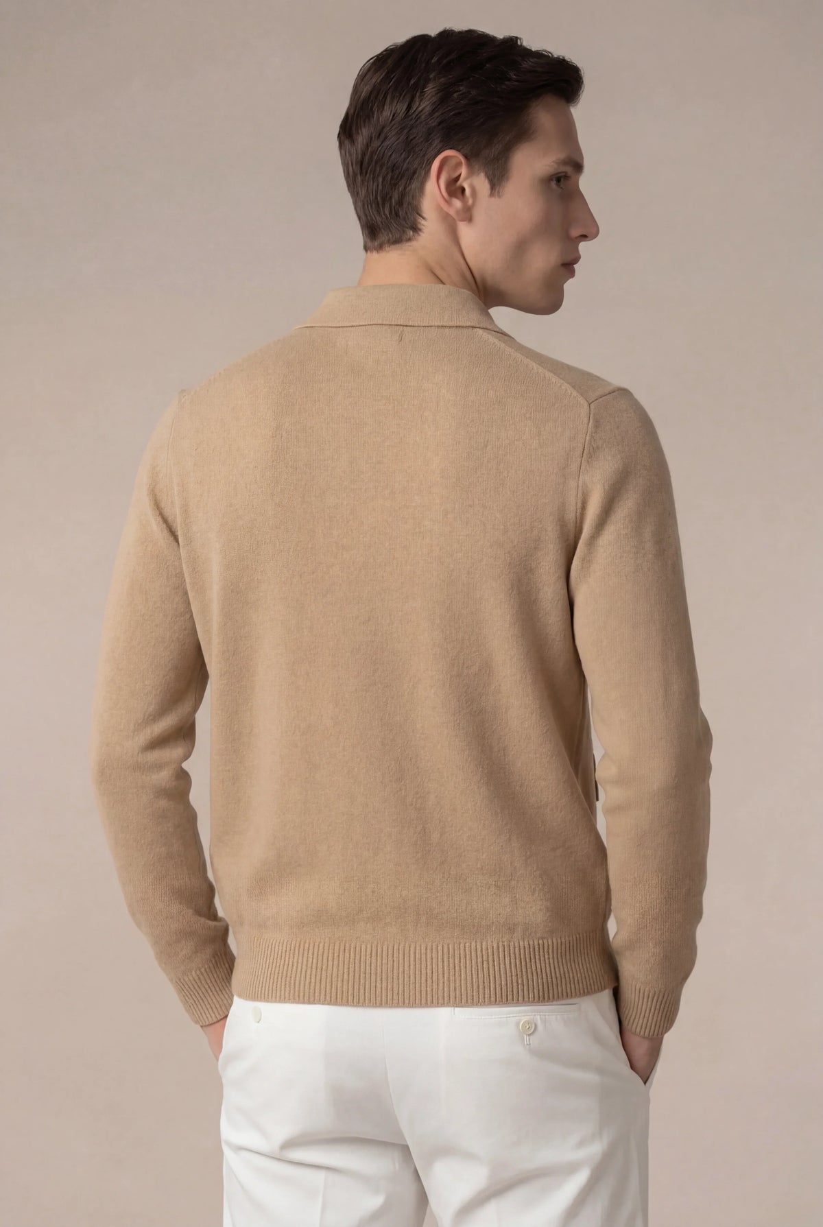 Miliano Cardigan Camel | Knit Cardigan with Chest Pockets