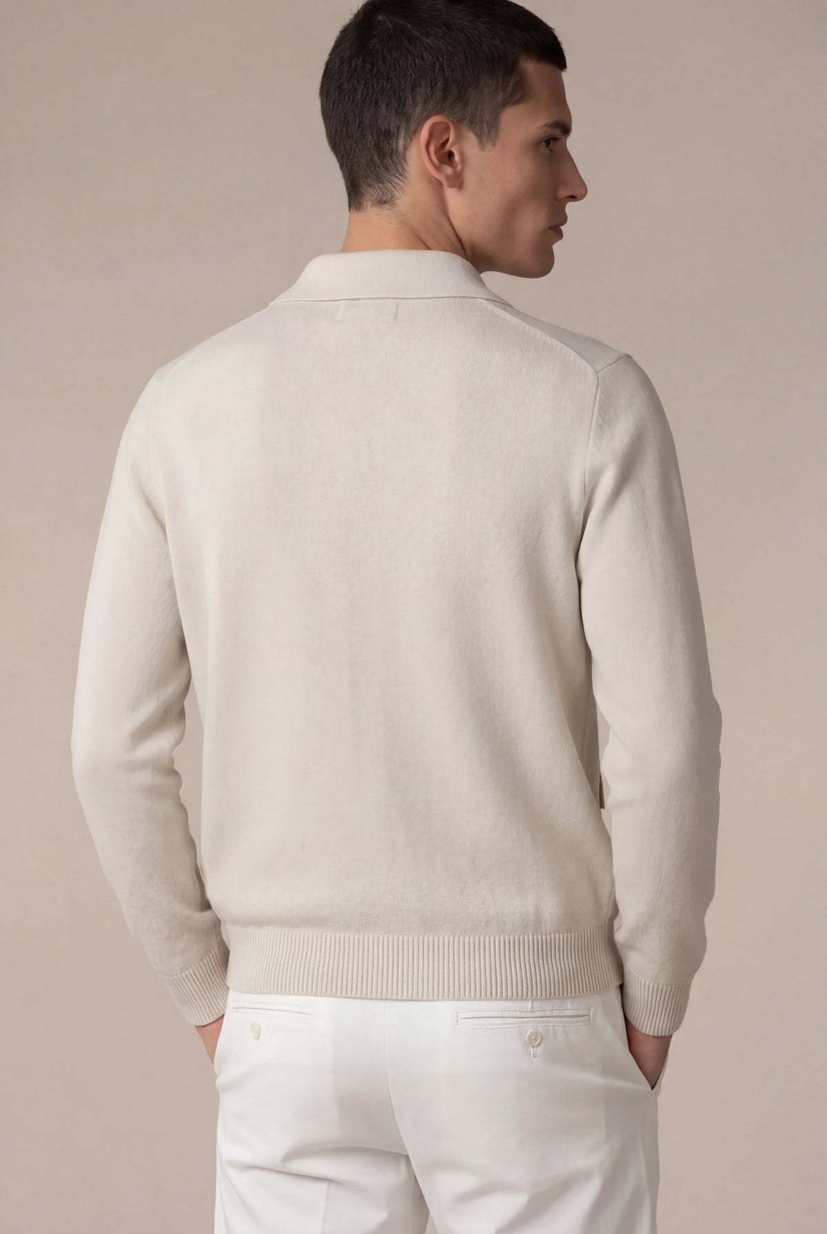 Miliano Cardigan Ivory | Knit Cardigan with Chest Pockets
