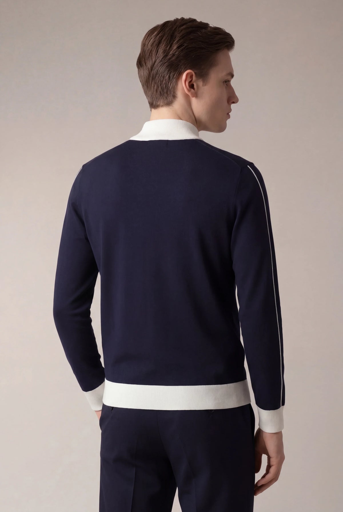 Santiono Cardigan Navy | Cashmere Button Cardigan
