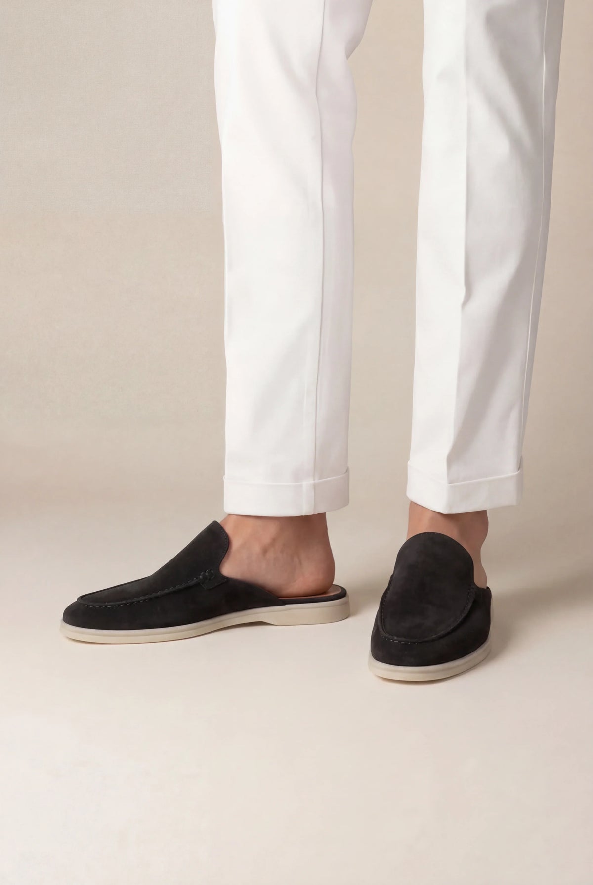 Suede Yacht Loafer Black | Slip-On Boat Loafer