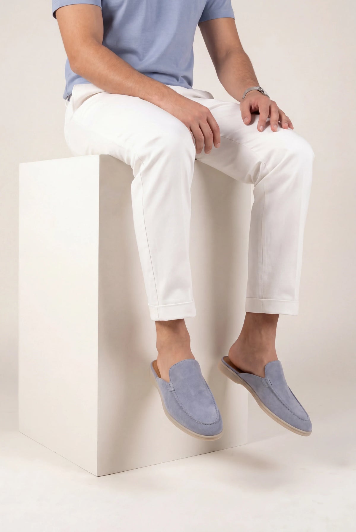 Suede Yacht Loafer Blue | Slip-On Boat Loafer