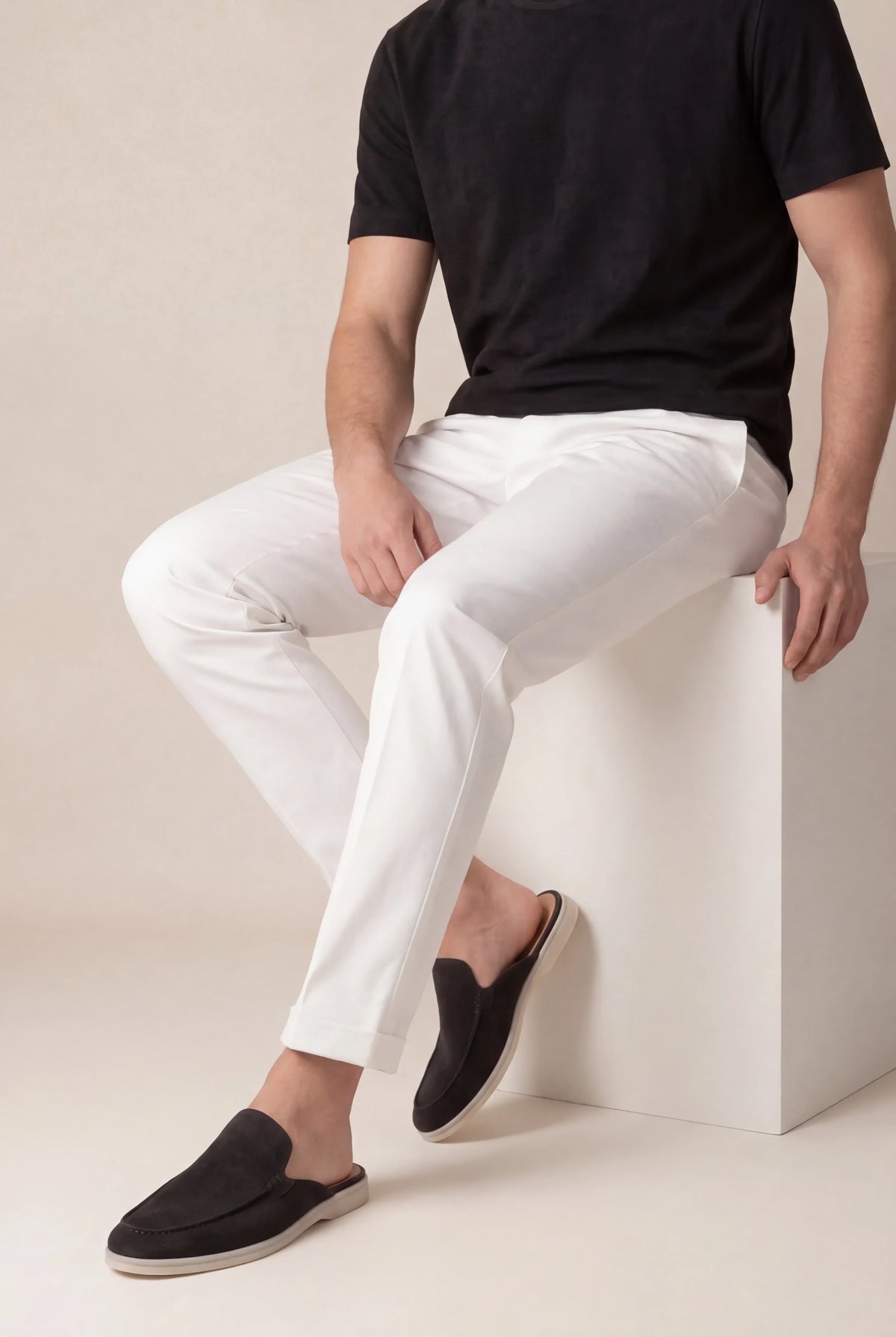 Suede Yacht Loafer Black | Slip-On Boat Loafer