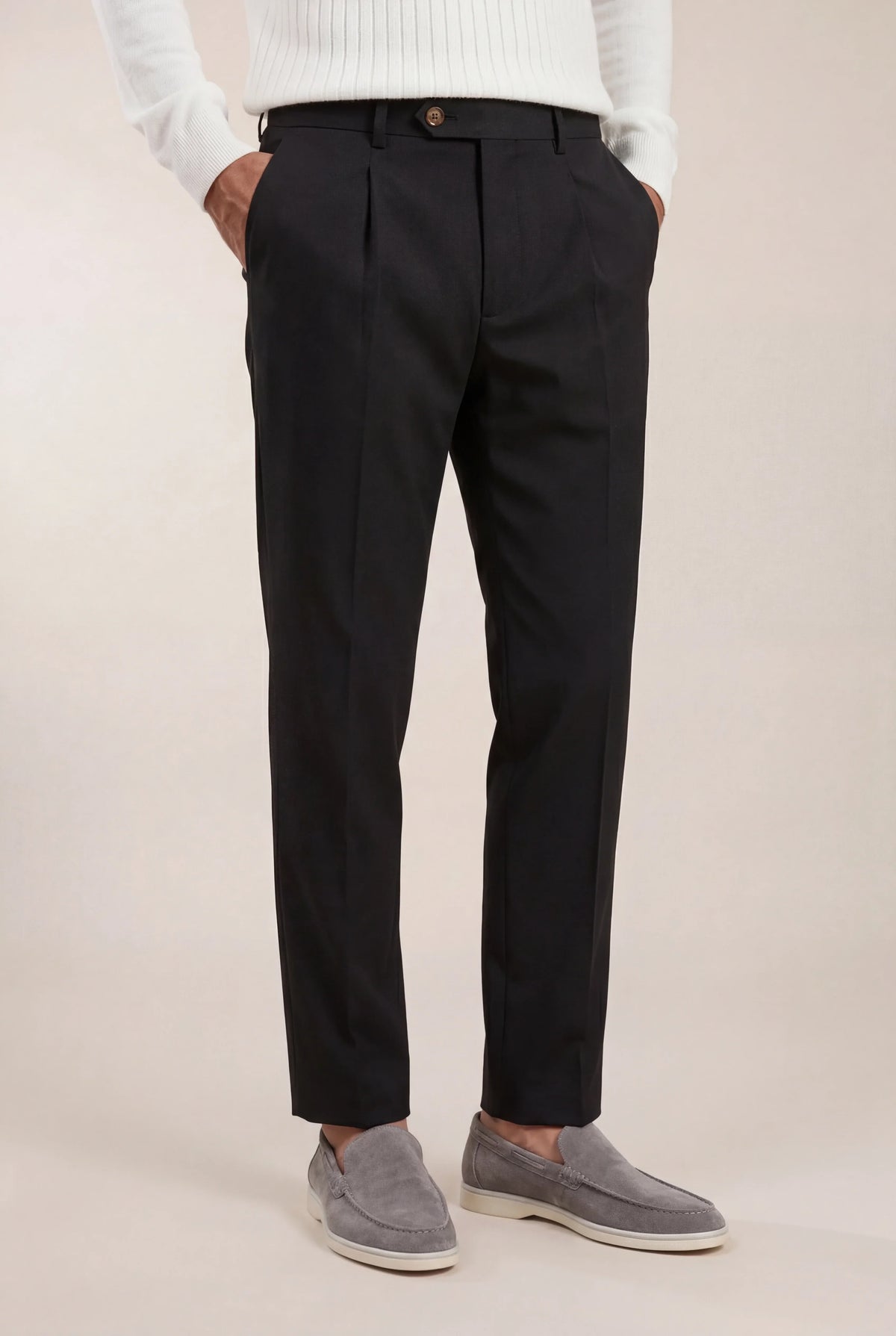 Luca Trousers Black | Elegant Tailored Trousers