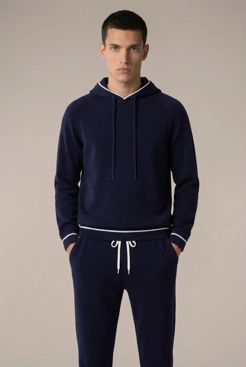 Arco Signature Set Navy | Hooded Knit Tracksuit