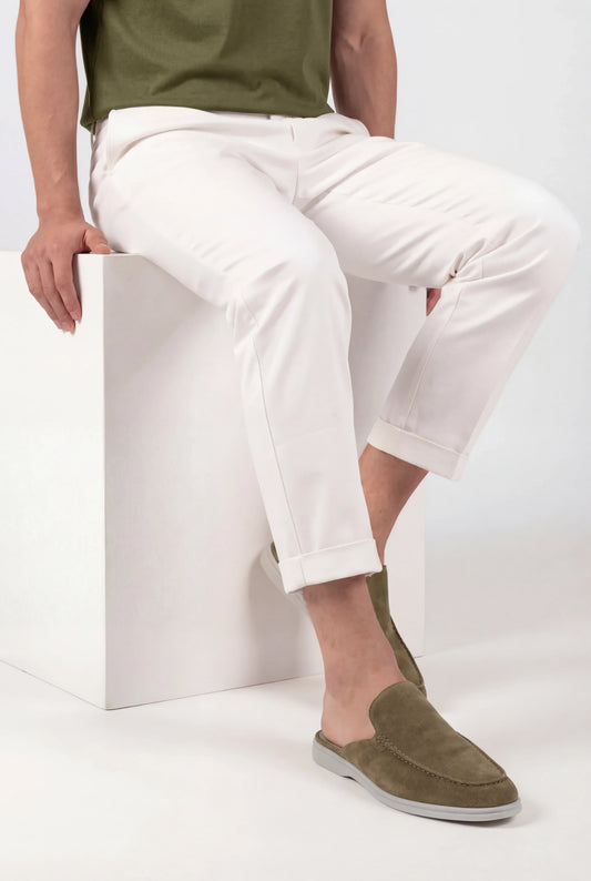 Suede Yacht Loafer Olive | Slip-On Boat Loafer