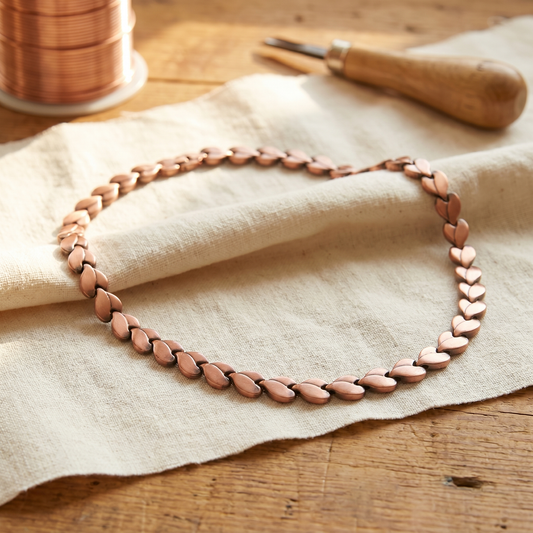 Collar de cobre forjado con magnete
